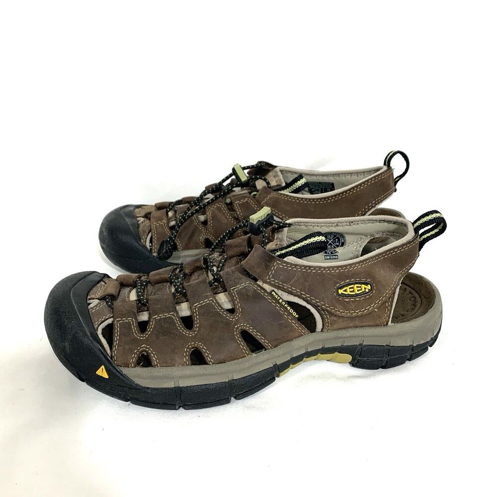 KEEN Laguna Women's Sandals Brown Leather Waterproof Anti-odor Shoes Size 9.5